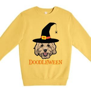 Goldendoodle Halloween Spooky Golden Doodle Dog Gift Premium Crewneck Sweatshirt