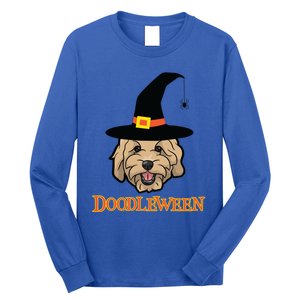 Goldendoodle Halloween Spooky Golden Doodle Dog Gift Long Sleeve Shirt