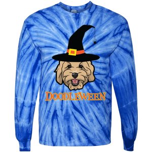 Goldendoodle Halloween Spooky Golden Doodle Dog Gift Tie-Dye Long Sleeve Shirt