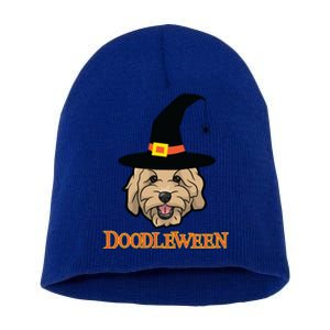 Goldendoodle Halloween Spooky Golden Doodle Dog Gift Short Acrylic Beanie