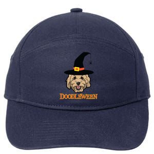 Goldendoodle Halloween Spooky Golden Doodle Dog Gift 7-Panel Snapback Hat