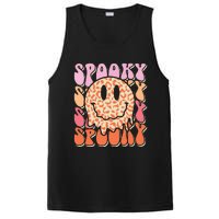 Groovy Halloween Spooky Leopard Smile Face Checkered PosiCharge Competitor Tank