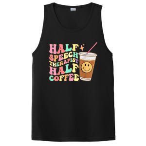 Groovy Half Speech Therapist Half Coffee SLP Speech Therapy PosiCharge Competitor Tank