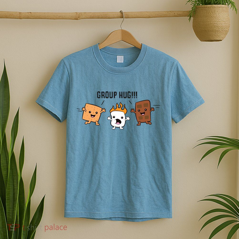 Group Hug S'mores Campfire Marshmallow Chocolate Smores Funny Gift T-Shirt