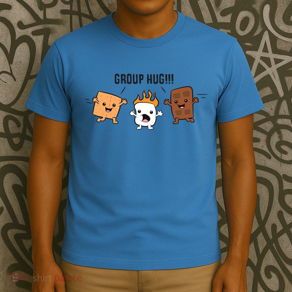 Group Hug S'mores Campfire Marshmallow Chocolate Smores Funny Gift T-Shirt