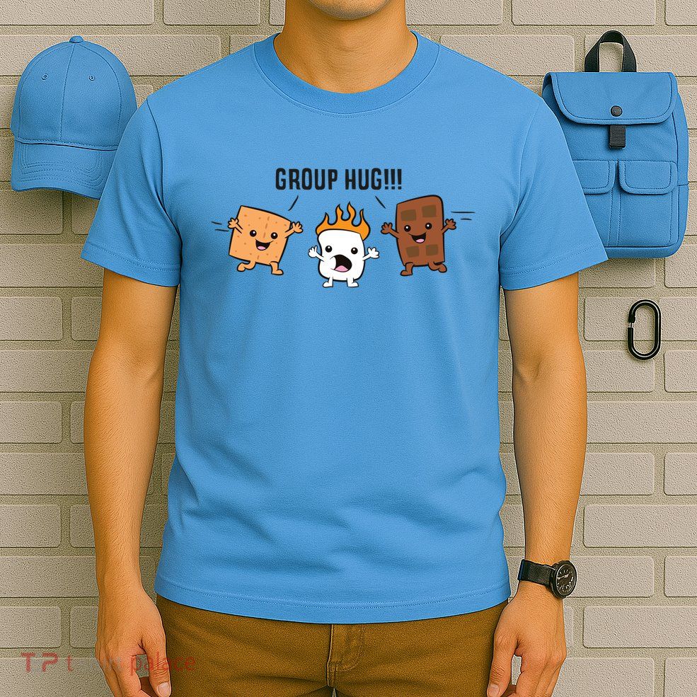 Group Hug S'mores Campfire Marshmallow Chocolate Smores Funny Gift T-Shirt