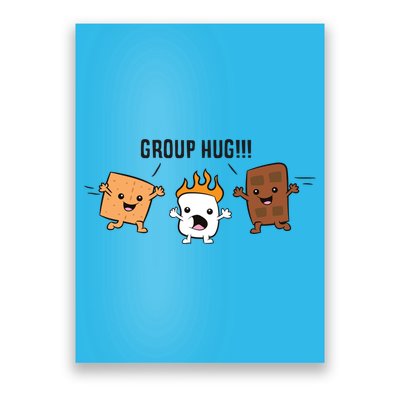 Group Hug S'mores Campfire Marshmallow Chocolate Smores Funny Gift Poster