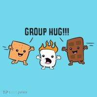 Group Hug S'mores Campfire Marshmallow Chocolate Smores Funny Gift Poster