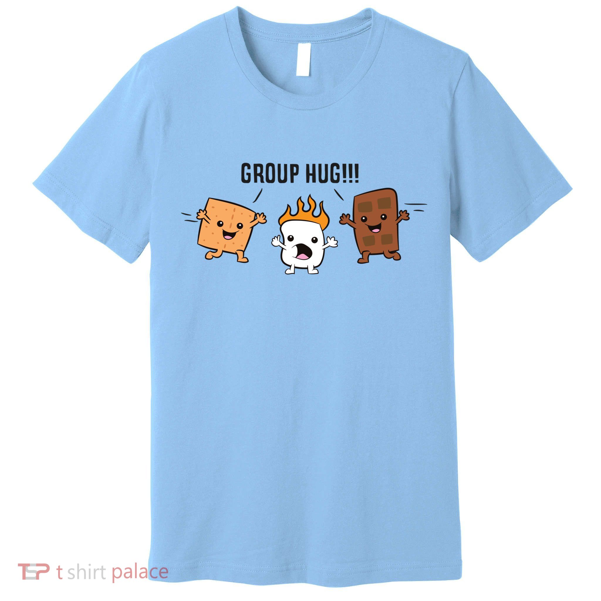 Group Hug S'mores Campfire Marshmallow Chocolate Smores Funny Gift Premium T-Shirt