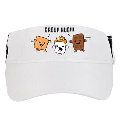 Group Hug S'mores Campfire Marshmallow Chocolate Smores Funny Gift Adult Drive Performance Visor