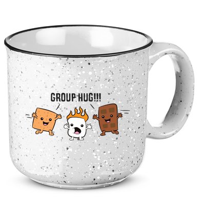 Group Hug S'mores Campfire Marshmallow Chocolate Smores Funny Gift 15oz Campfire Ceramic Mug