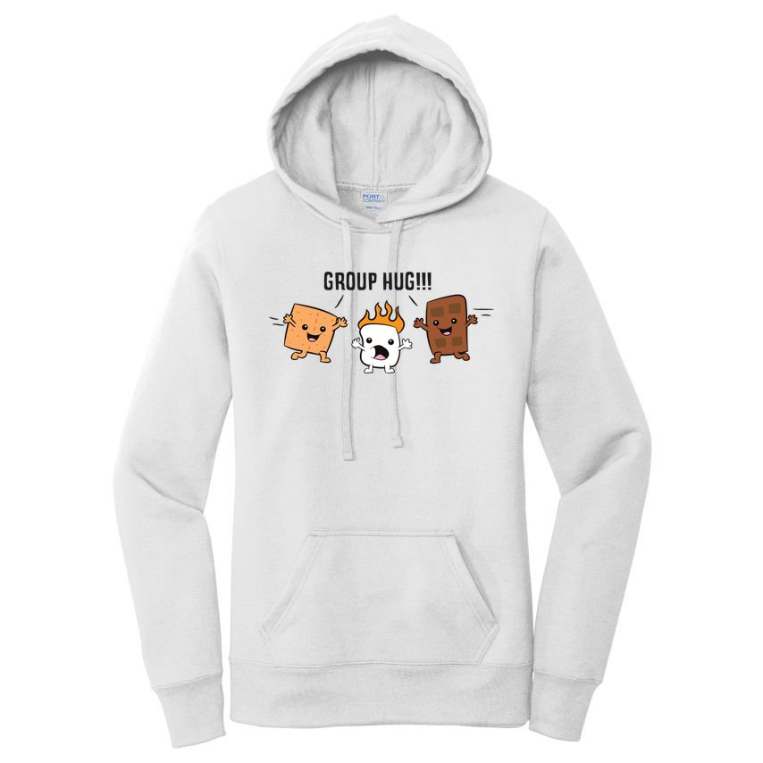 Group Hug S'mores Campfire Marshmallow Chocolate Smores Funny Gift Women's Pullover Hoodie