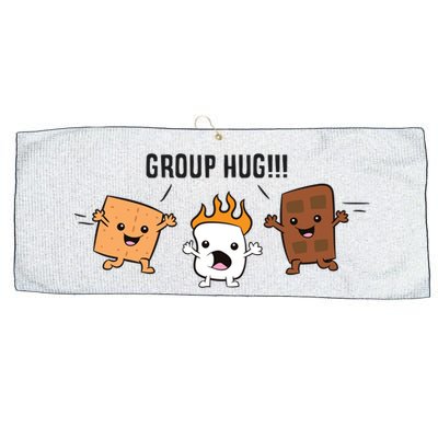 Group Hug S'mores Campfire Marshmallow Chocolate Smores Funny Gift Large Microfiber Waffle Golf Towel