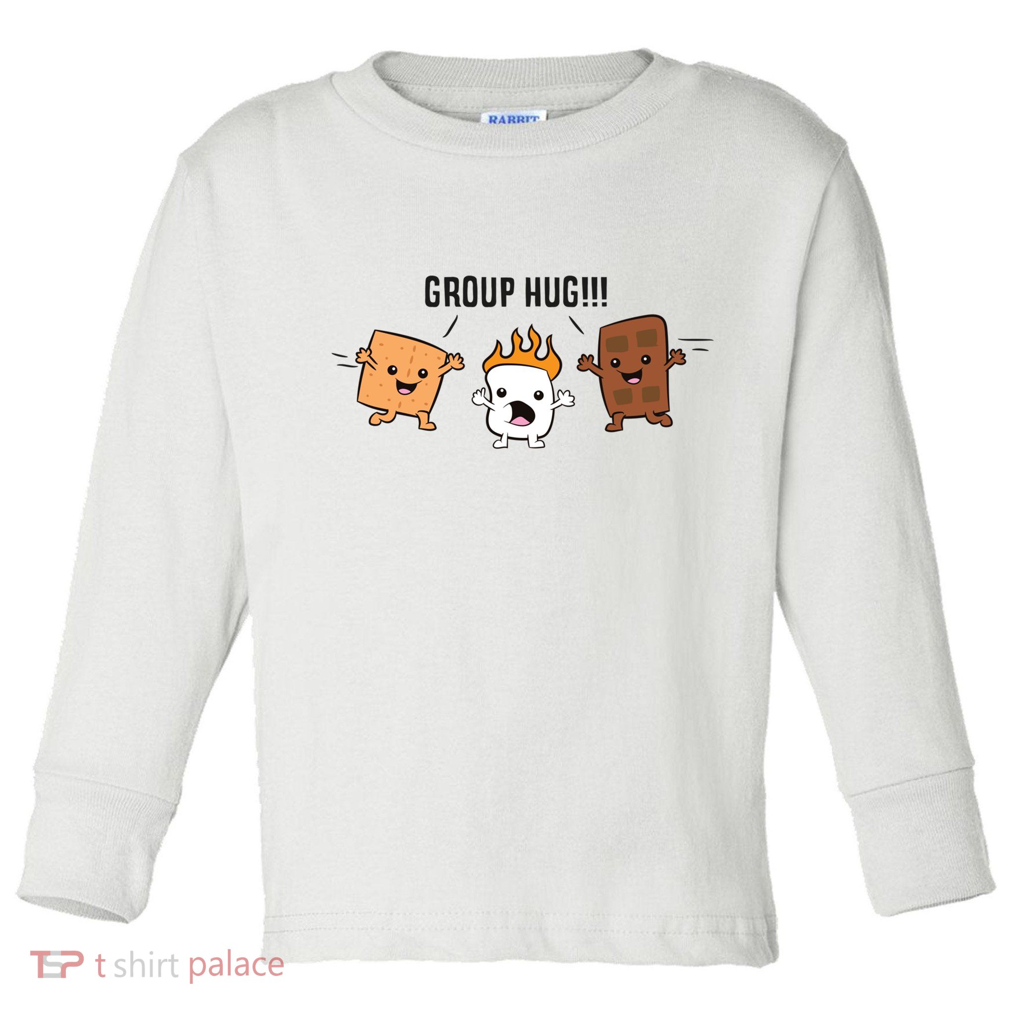 Group Hug S'mores Campfire Marshmallow Chocolate Smores Funny Gift Toddler Long Sleeve Shirt