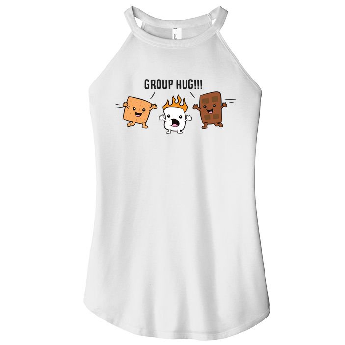 Group Hug S'mores Campfire Marshmallow Chocolate Smores Funny Gift Women's Perfect Tri Rocker Tank