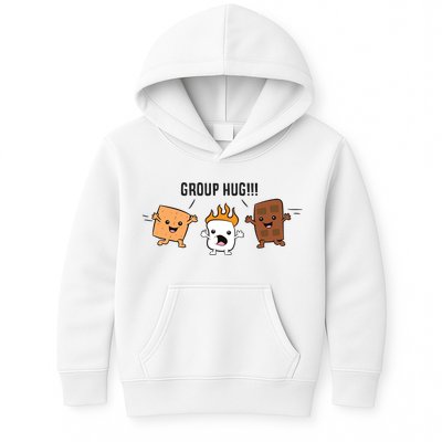 Group Hug S'mores Campfire Marshmallow Chocolate Smores Funny Gift Kids Hoodie