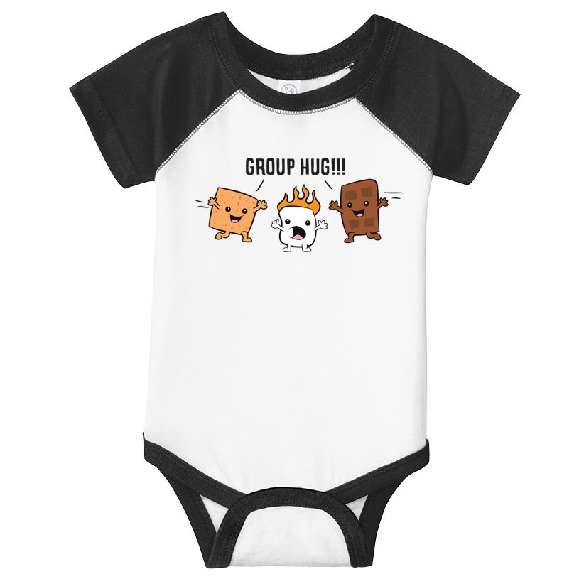 Group Hug S'mores Campfire Marshmallow Chocolate Smores Funny Gift Infant Baby Jersey Bodysuit