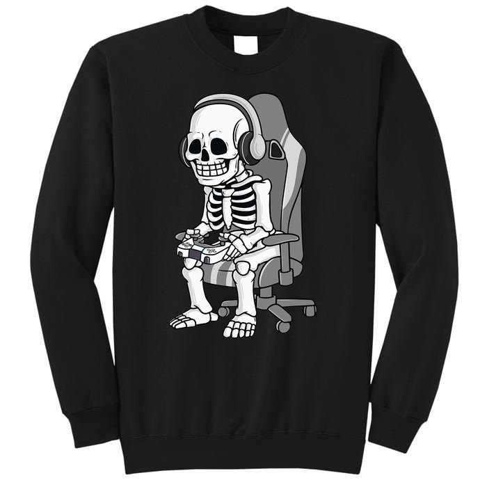 Gaming Halloween Skeleton Scary Gamer Sweatshirt