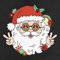 Groovy Hippy Santa Clause 80S Retro Christmas Design Gift Cool Comfort Performance Bucket Hat