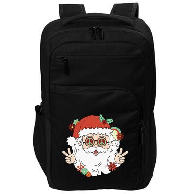 Groovy Hippy Santa Clause 80S Retro Christmas Design Gift Impact Tech Backpack