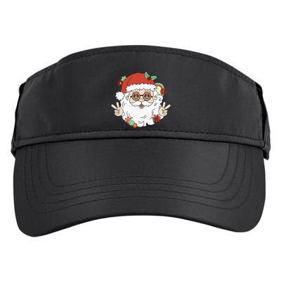 Groovy Hippy Santa Clause 80S Retro Christmas Design Gift Adult Drive Performance Visor