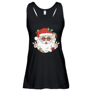 Groovy Hippy Santa Clause 80S Retro Christmas Design Gift Ladies Essential Flowy Tank