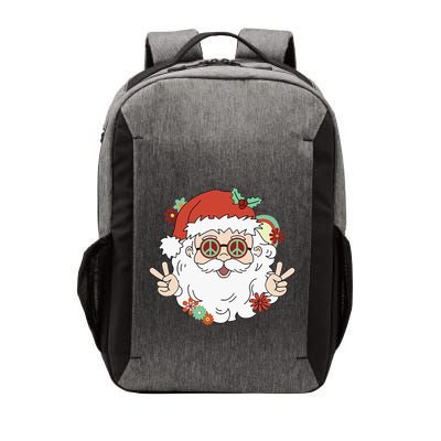 Groovy Hippy Santa Clause 80S Retro Christmas Design Gift Vector Backpack