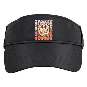 Groovy Halloween Spooky Leopard Smile Face Checkered Adult Drive Performance Visor