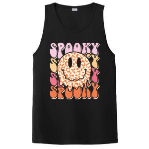 Groovy Halloween Spooky Leopard Smile Face Checkered PosiCharge Competitor Tank