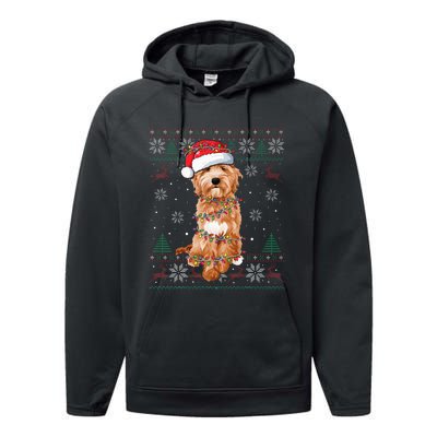 Goldendoodle Holiday Sweater Hilarious Dog Lover Gift Performance Fleece Hoodie