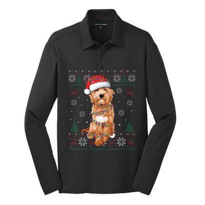 Goldendoodle Holiday Sweater Hilarious Dog Lover Gift Silk Touch Performance Long Sleeve Polo