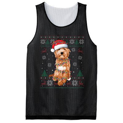 Goldendoodle Holiday Sweater Hilarious Dog Lover Gift Mesh Reversible Basketball Jersey Tank