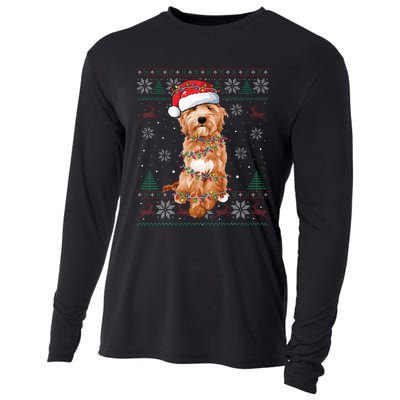 Goldendoodle Holiday Sweater Hilarious Dog Lover Gift Cooling Performance Long Sleeve Crew