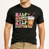 Groovy Half Speech Therapist Half Coffee SLP Speech Therapy Cooling Performance Crew T-Shirt