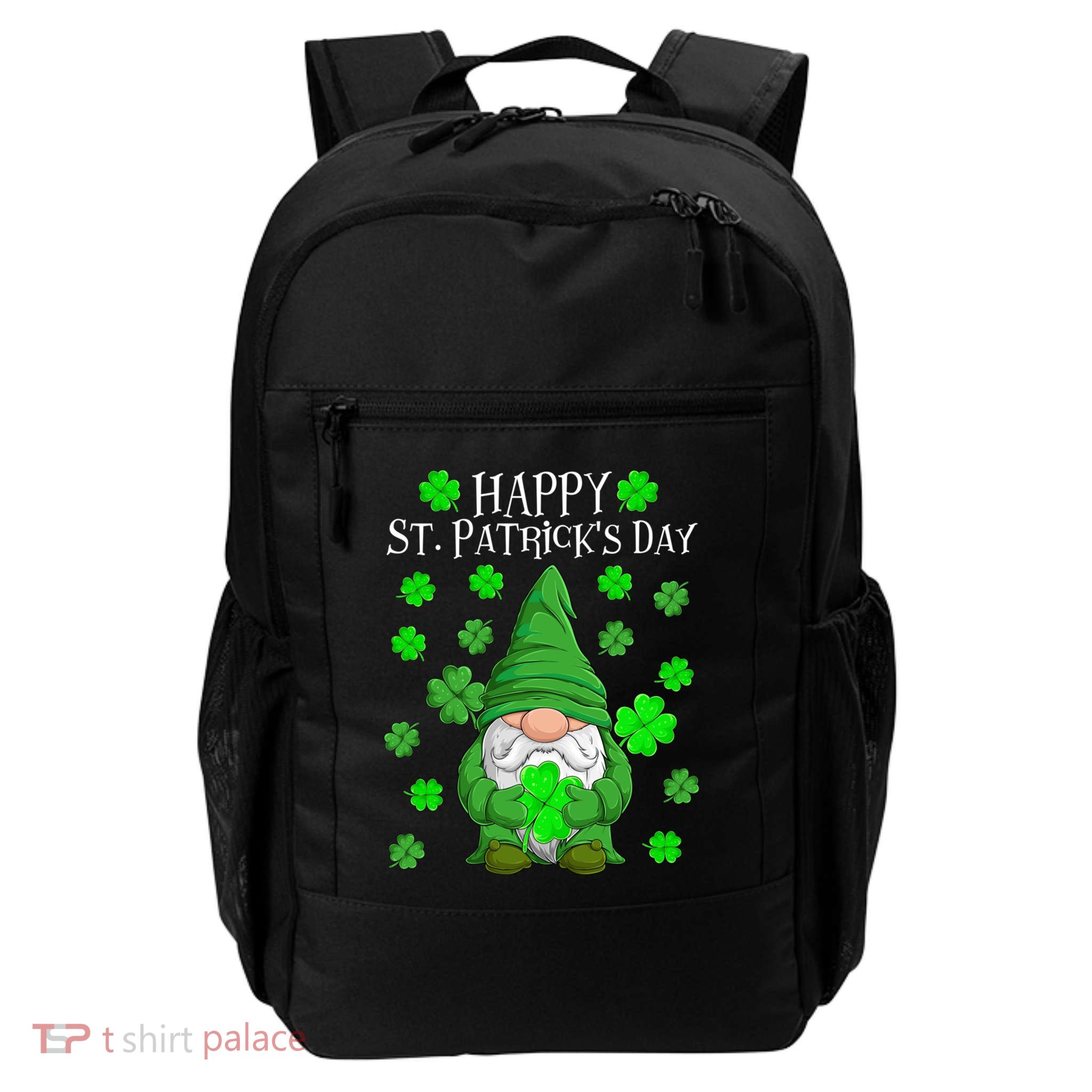 Gnome Happy St PatrickS Day Lucky Clover Shamrock Gift Daily Commute Backpack