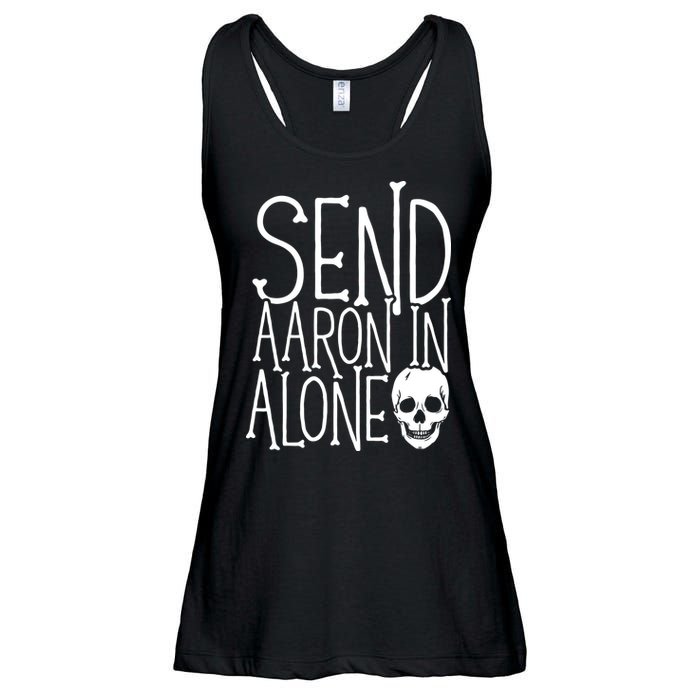 Ghost Hunting Send Aaron In Alone Ghost Hunter Halloween Ladies Essential Flowy Tank