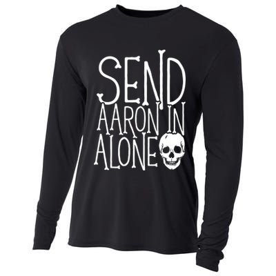 Ghost Hunting Send Aaron In Alone Ghost Hunter Halloween Cooling Performance Long Sleeve Crew