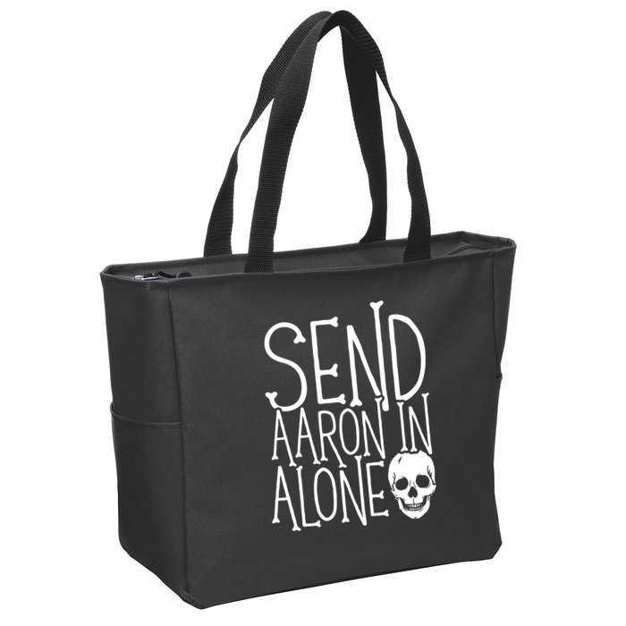 Ghost Hunting Send Aaron In Alone Ghost Hunter Halloween Zip Tote Bag