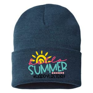 Graduation Hello Summer Happy Last Day Teacher Sustainable Knit Beanie