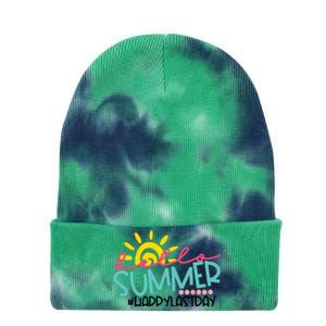 Graduation Hello Summer Happy Last Day Teacher Tie Dye 12in Knit Beanie