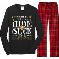 Genealogy Hide & Seek With Dead People Genealogist Ancestry Long Sleeve Pajama Set