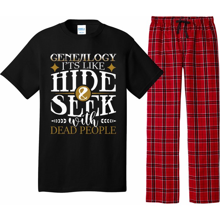 Genealogy Hide & Seek With Dead People Genealogist Ancestry Pajama Set