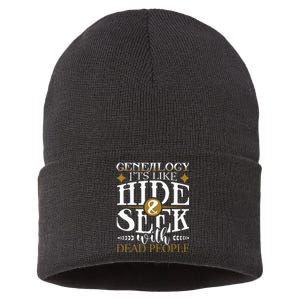 Genealogy Hide & Seek With Dead People Genealogist Ancestry Sustainable Knit Beanie