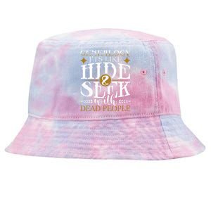 Genealogy Hide & Seek With Dead People Genealogist Ancestry Tie-Dyed Bucket Hat