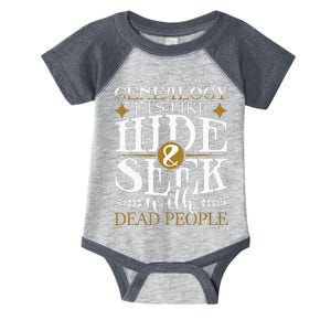 Genealogy Hide & Seek With Dead People Genealogist Ancestry Infant Baby Jersey Bodysuit