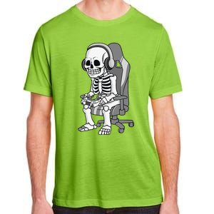 Gaming Halloween Skeleton Scary Gamer Adult ChromaSoft Performance T-Shirt