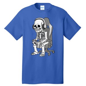 Gaming Halloween Skeleton Scary Gamer Tall T-Shirt