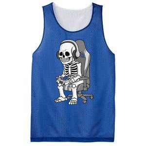 Gaming Halloween Skeleton Scary Gamer Mesh Reversible Basketball Jersey Tank