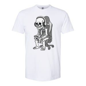 Gaming Halloween Skeleton Scary Gamer Softstyle CVC T-Shirt