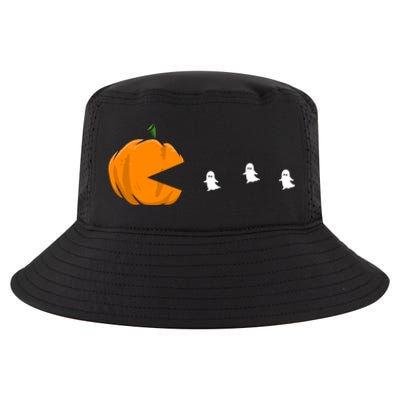 Gamer Halloween Scary Pumpkin Eating Ghost Gift Cool Comfort Performance Bucket Hat